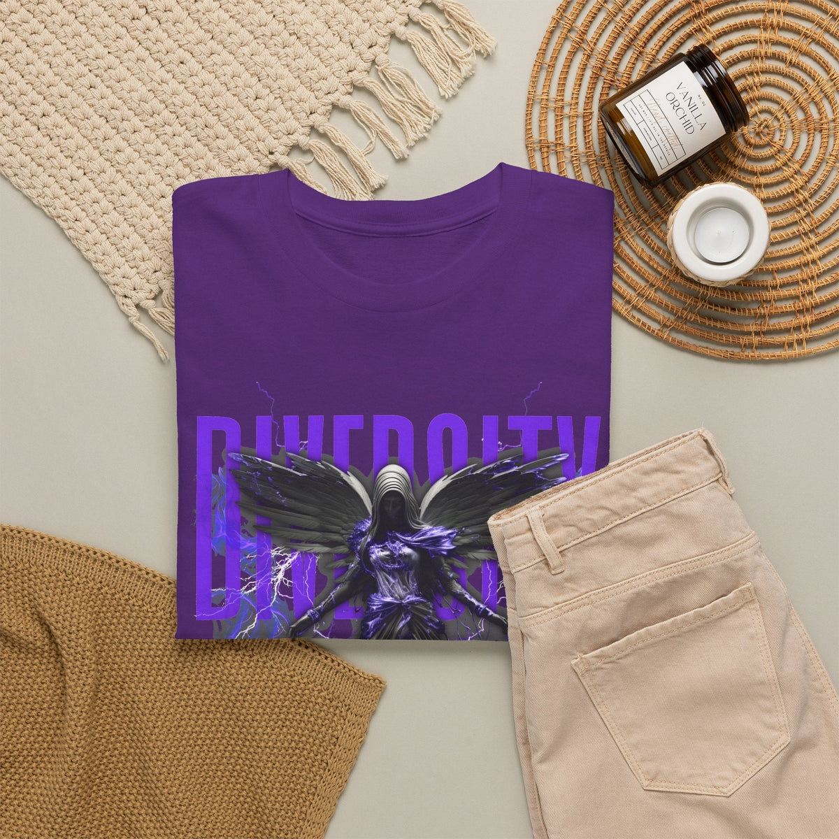 T-Shirt Angelo Divino – Design Gotico Streetwear