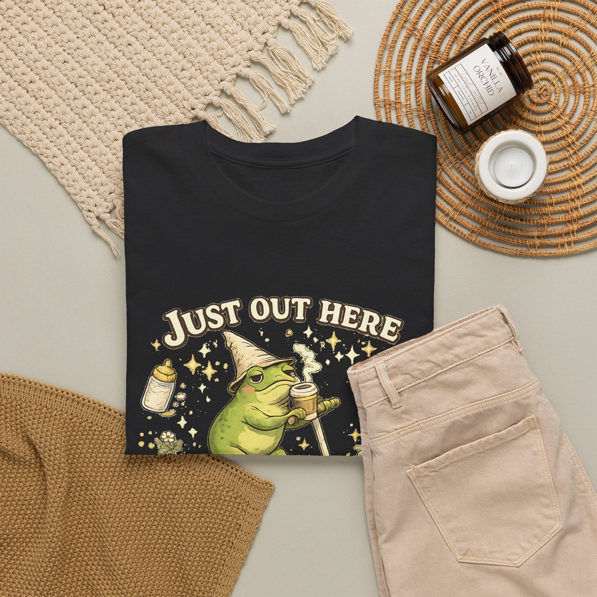 T-Shirt Mamma, Caffeina e Caffè – Design Divertente