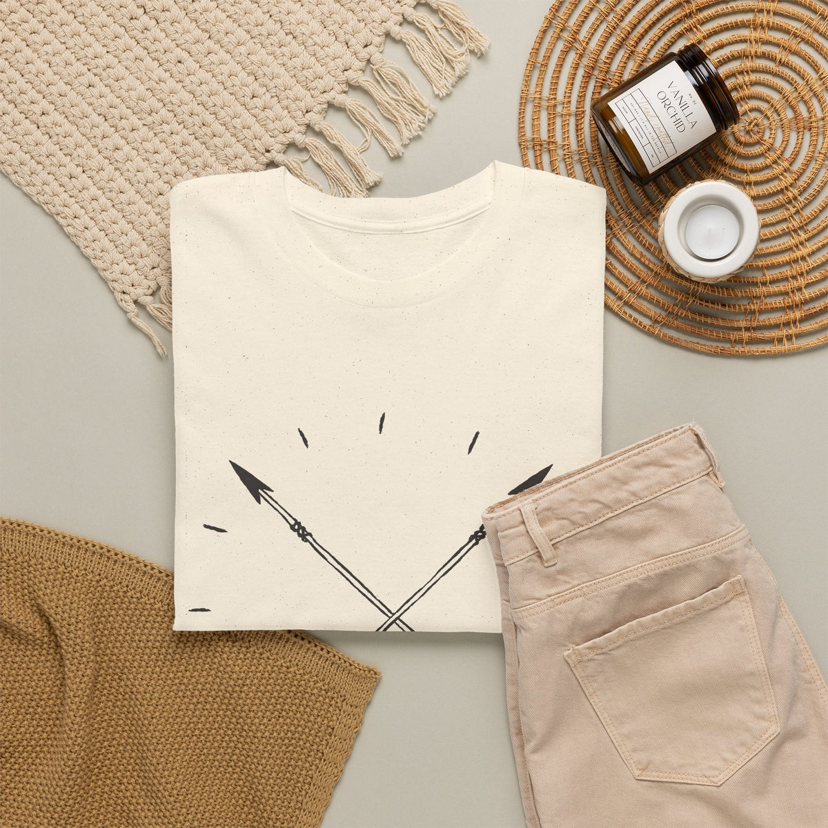 T-Shirt Frecce Incrociate – Design Boho Outdoor