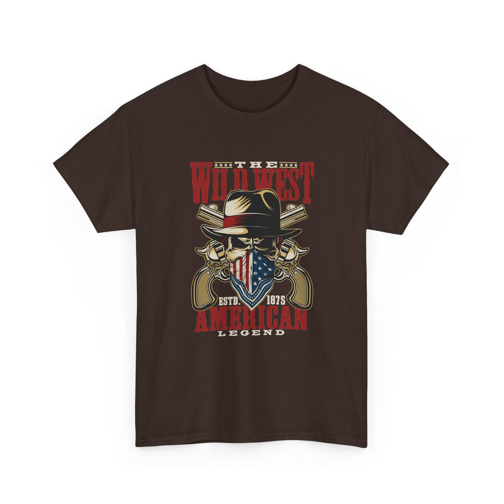 T-Shirt Leggenda del Selvaggio West – Teschio Cowboy Vintage