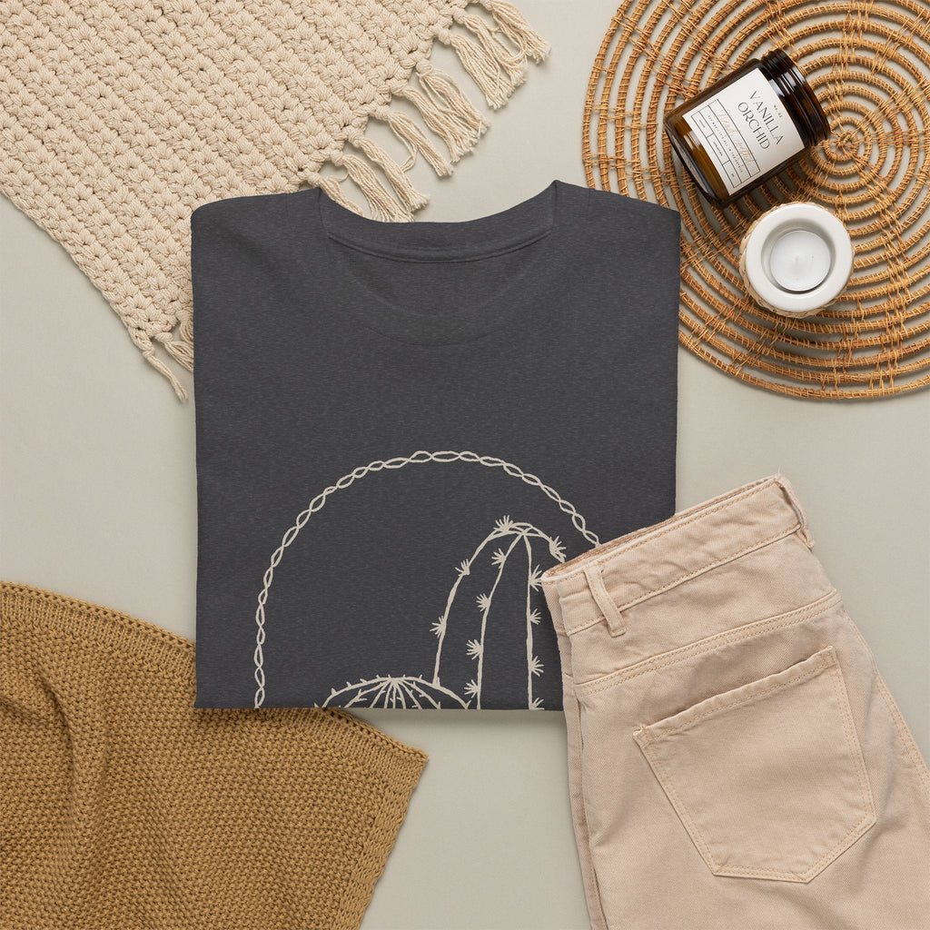 T-Shirt Cactus Minimal – Design Deserto Line Art