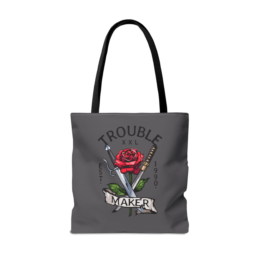 Trouble Maker Borsa in tessuto – Rose & Schwerter Tattoo design
