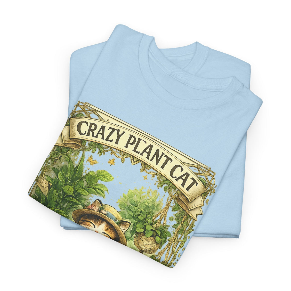 T-Shirt Gatto e Piante – Design Divertente