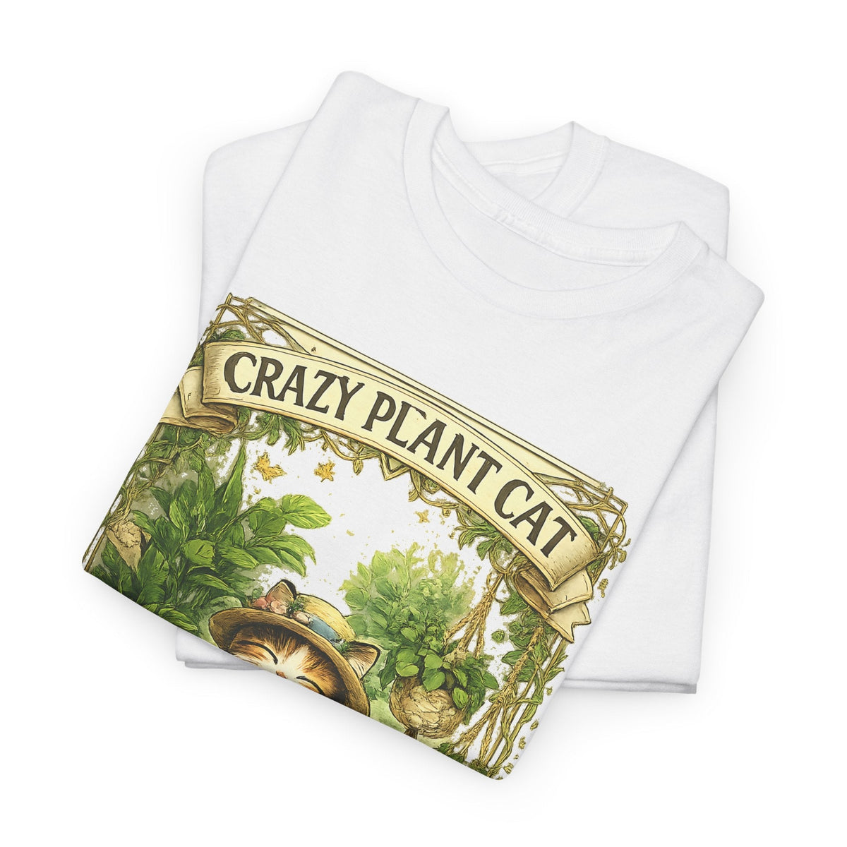 T-Shirt Gatto e Piante – Design Divertente