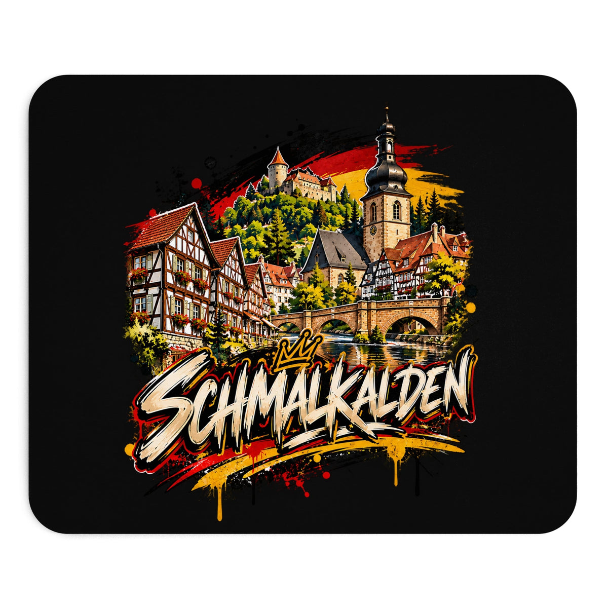 Catania Mousepad – Thüringen City design – Mousepad von MALUX, 23,2 × 19,4 cm