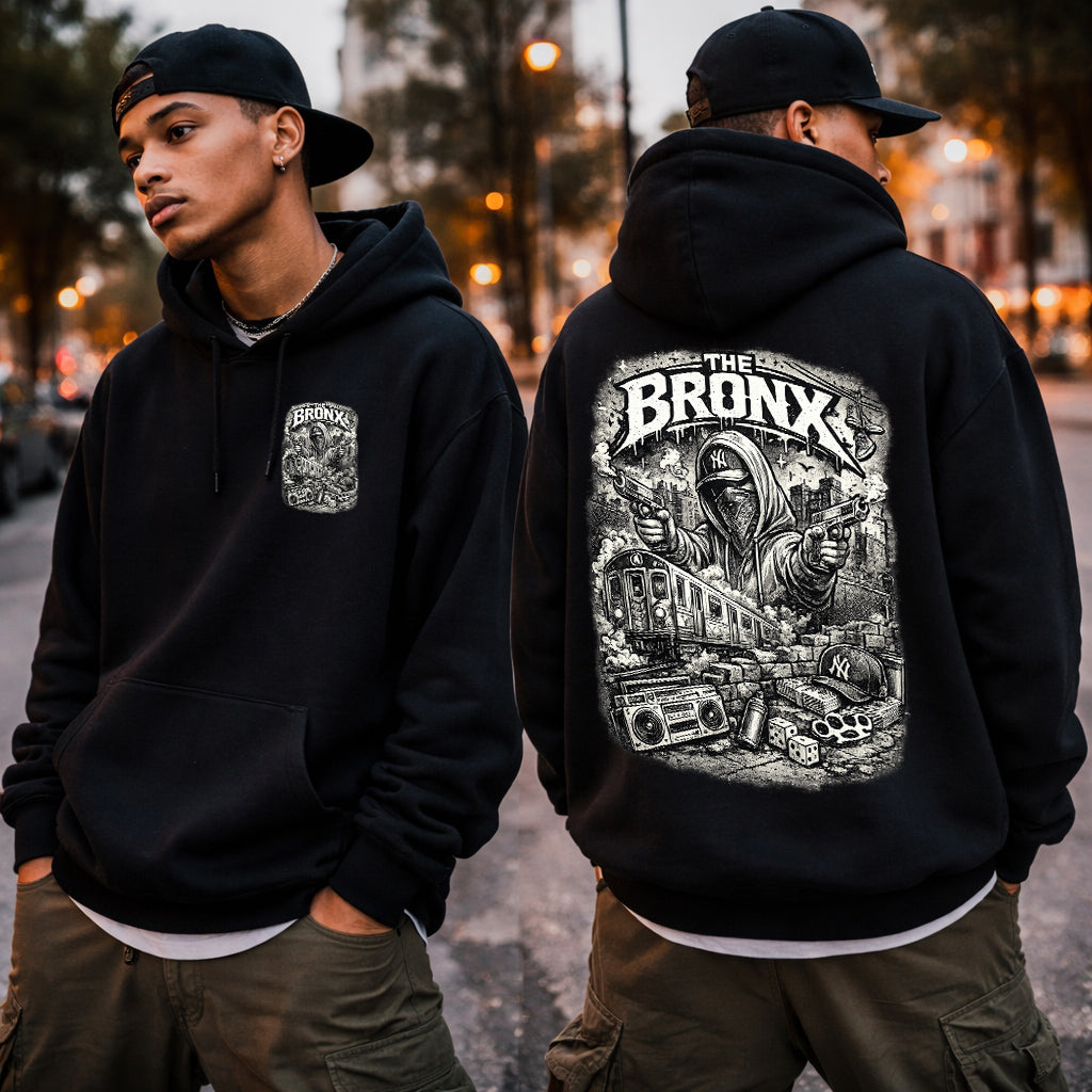Bronx Street Art Hoodie Urban Graffiti Train & Boombox Hoodie – MALUX