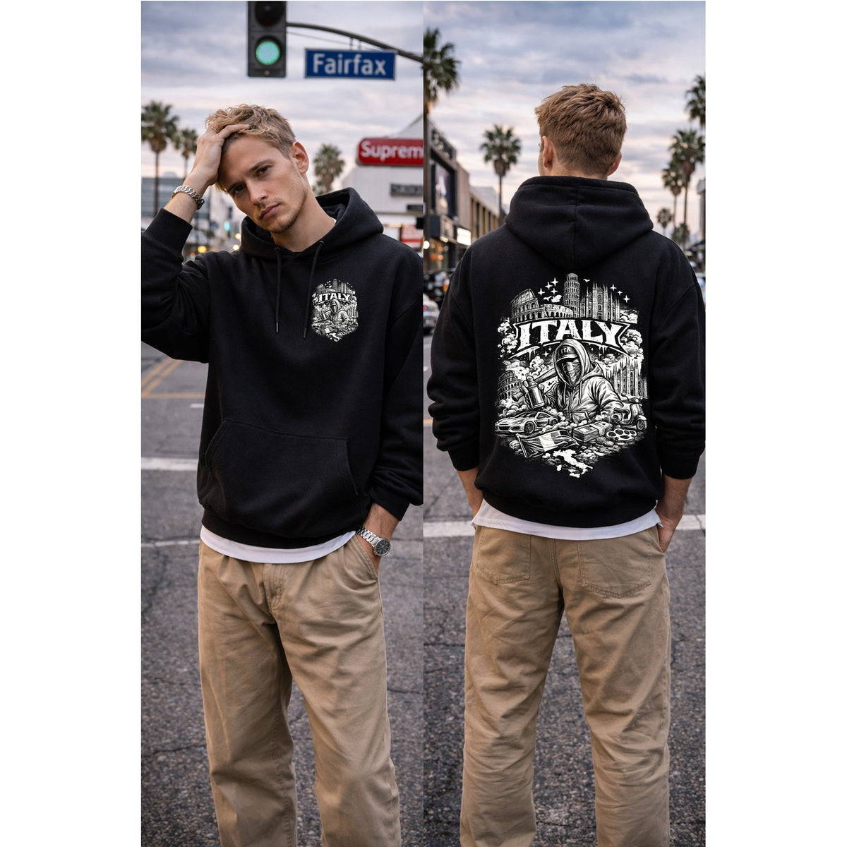 Italy Graphic Hoodie Vintage Reise & Kultur Hoodie – MALUX