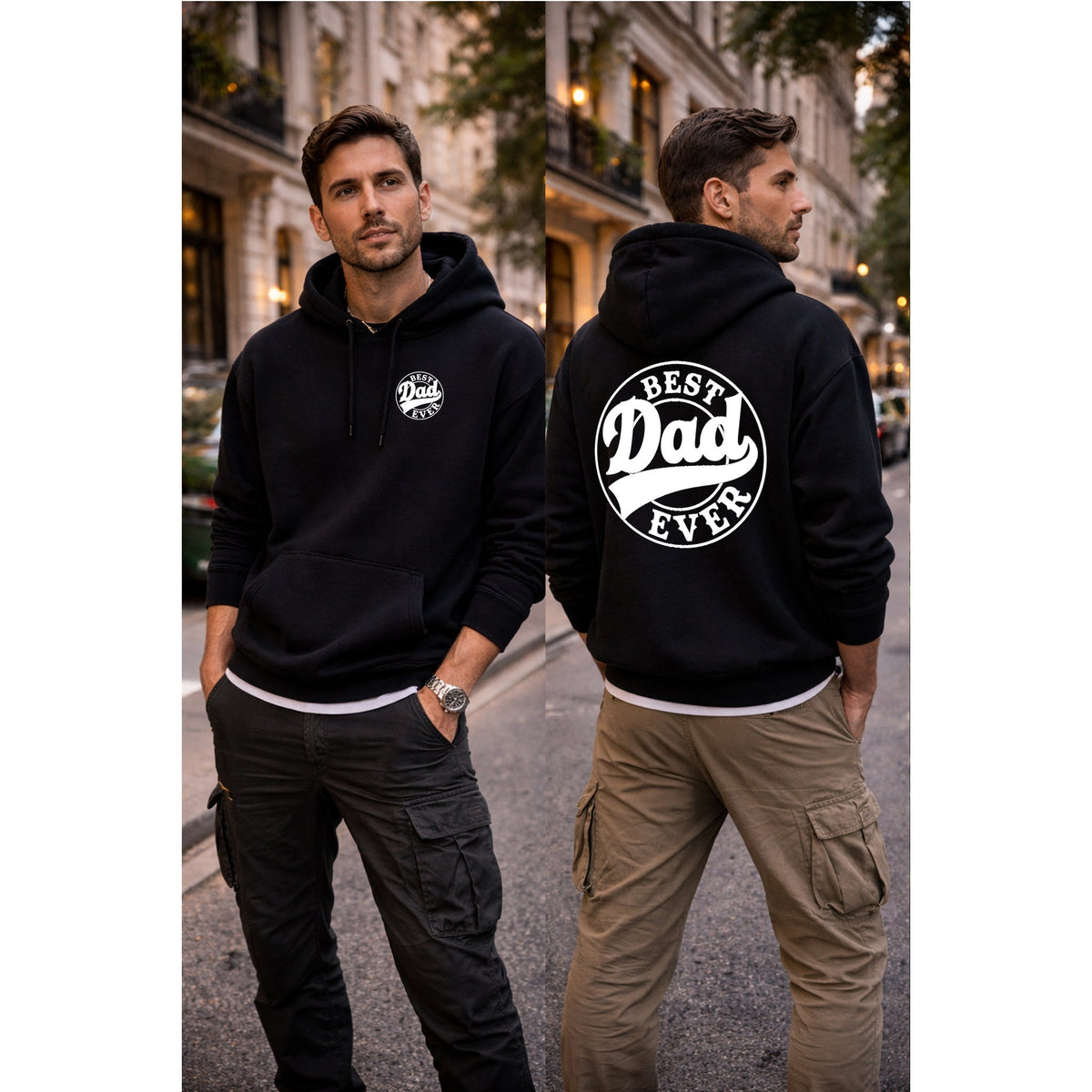 Best Dad Ever Hoodie Retro Logo Vatertag Hoodie – MALUX