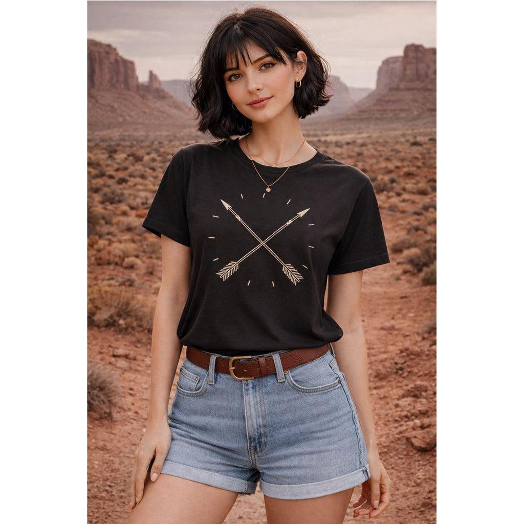 T-Shirt Frecce Incrociate – Design Boho Outdoor
