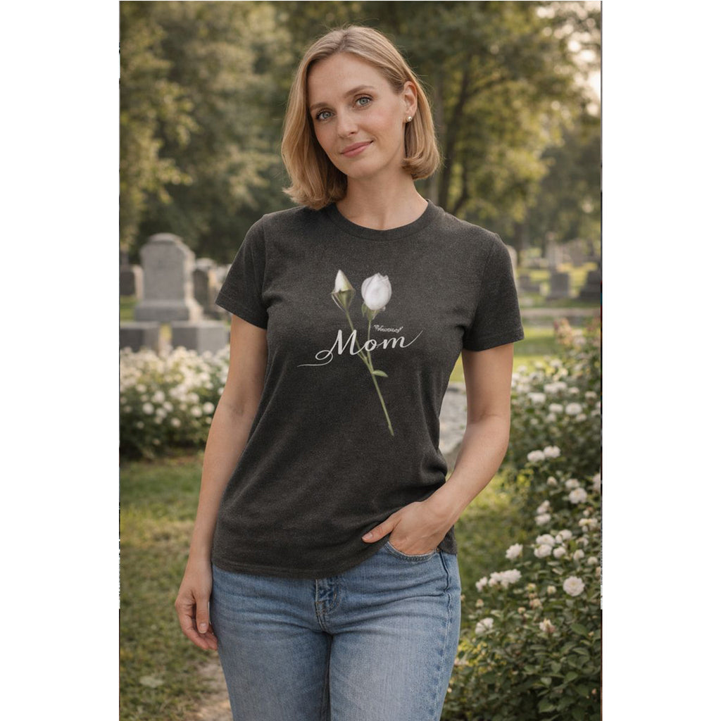 T-Shirt Mamma con Fiori – Design Minimalista