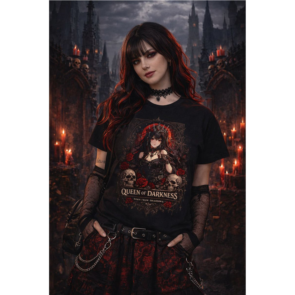 T-Shirt Regina dell'Oscurità – Design Gotico Dark Fantasy