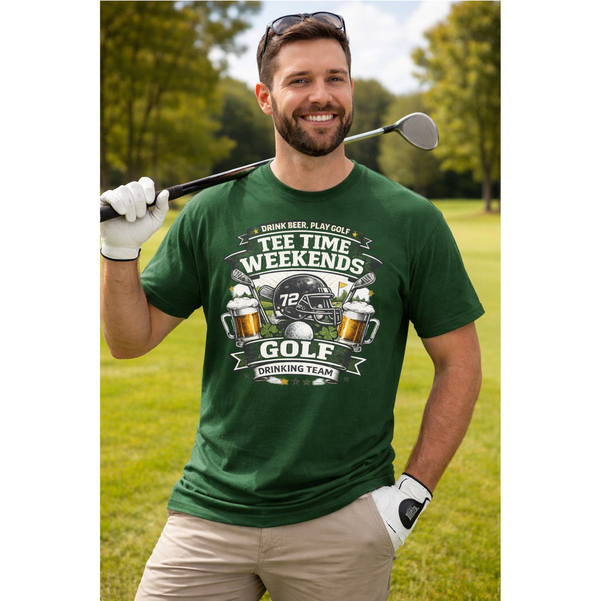 T-Shirt Golf e Birra – Design Divertente