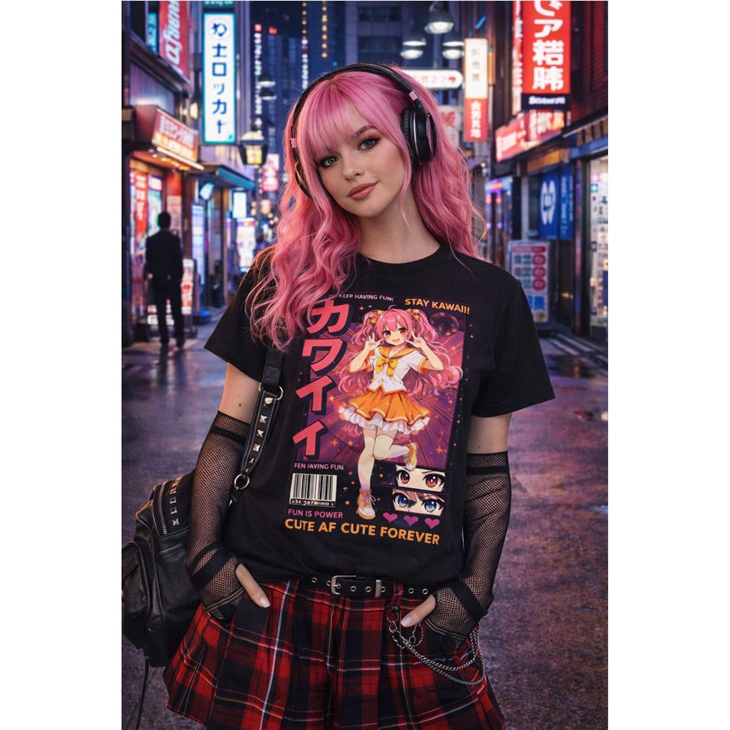 T-Shirt Ragazza Anime Kawaii – Design Ispirato al Giappone