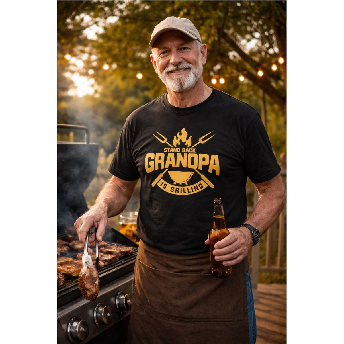 T-Shirt Nonno alla Griglia – Design BBQ Divertente