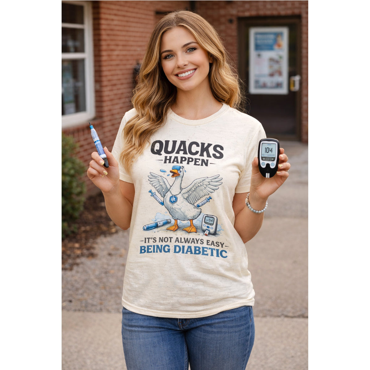 T-Shirt Diabete con Papera – Design Divertente