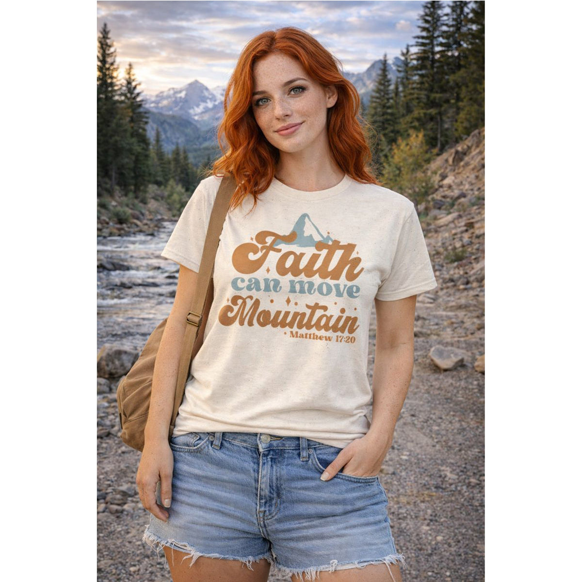 T-Shirt La Fede Muove le Montagne – Design Ispirazionale