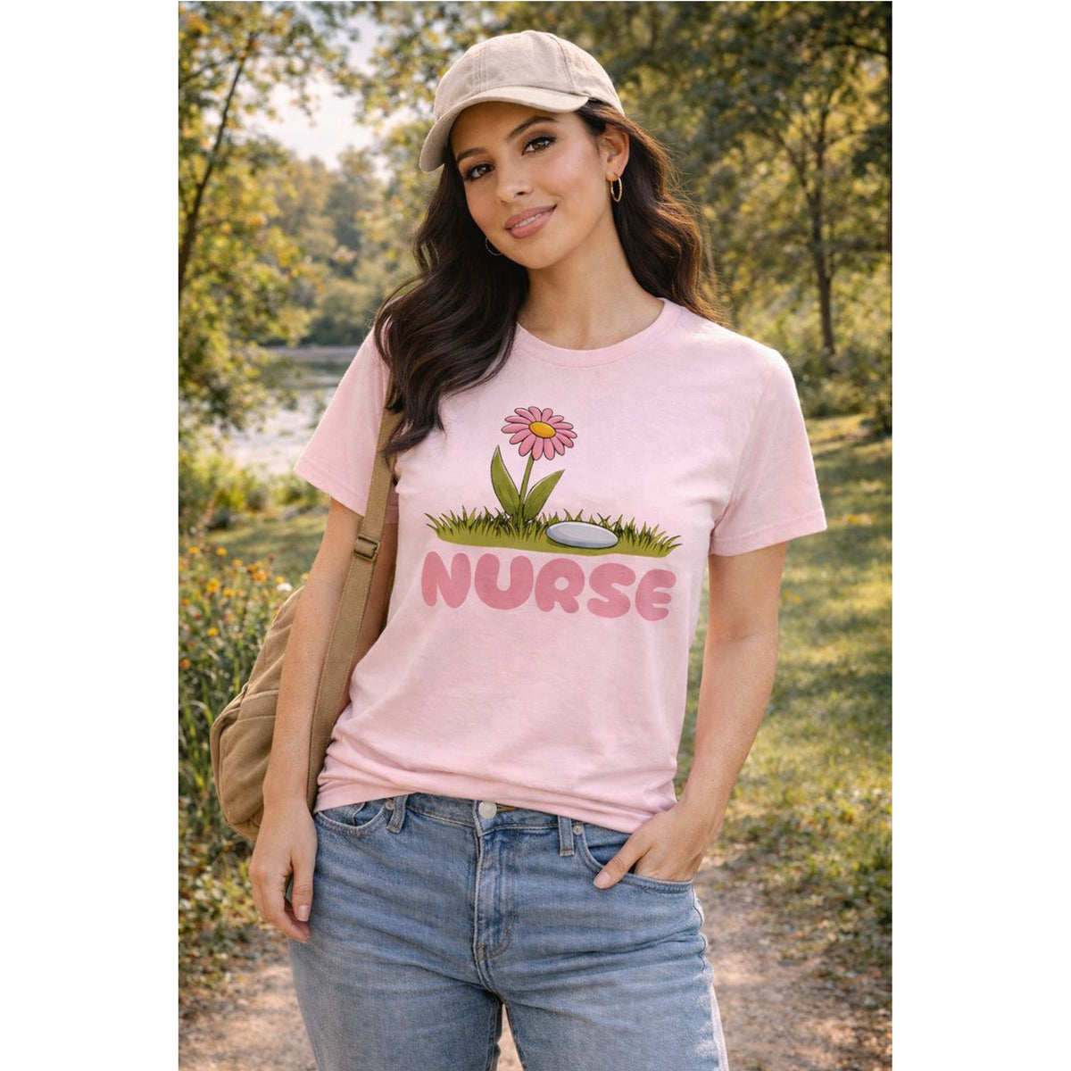 T-Shirt Infermiera – Design Floreale