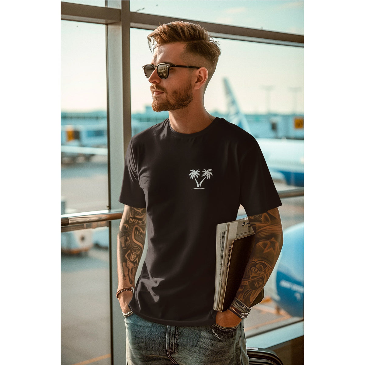 T-Shirt Palma Minimal – Design Spiaggia Tropicale
