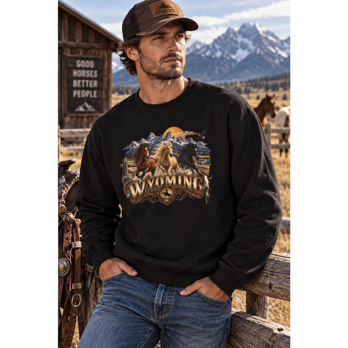 Wyoming cavalli Sweatshirt – MALUX Sweatshirt