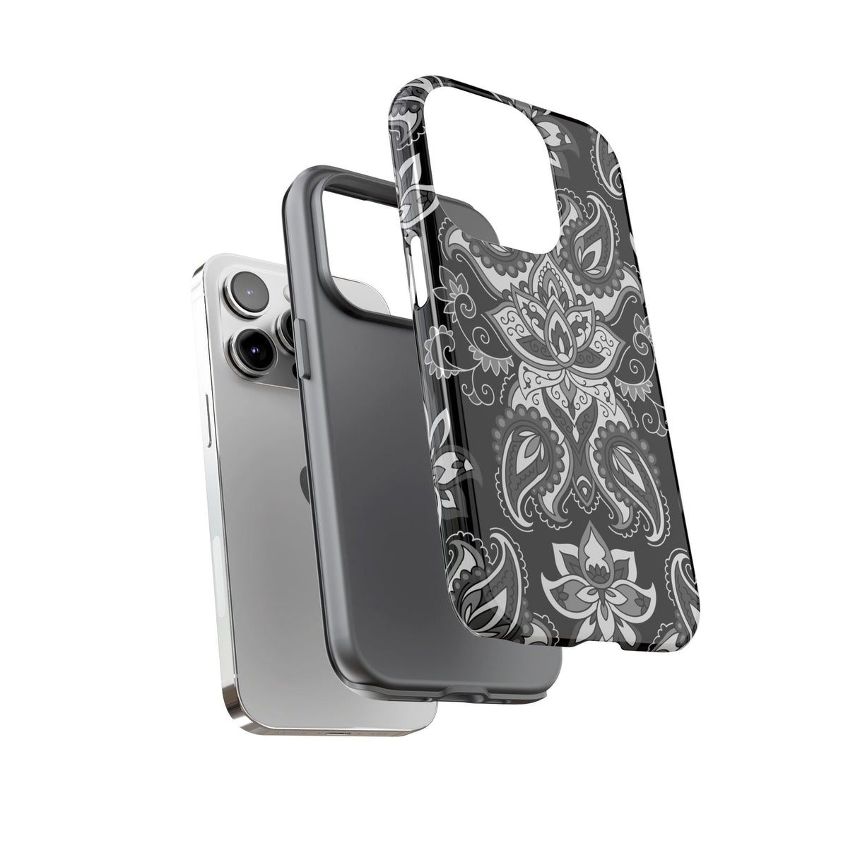 Neroes Paisley Cover per smartphone – Cover robusta con Bandana-Muster