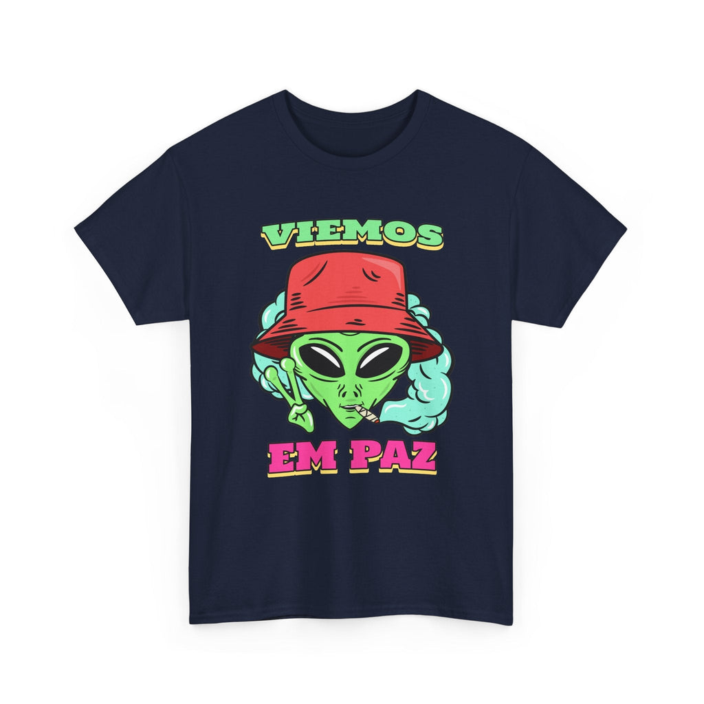 T-Shirt Veniamo in Pace – Design Alieno UFO Retrò