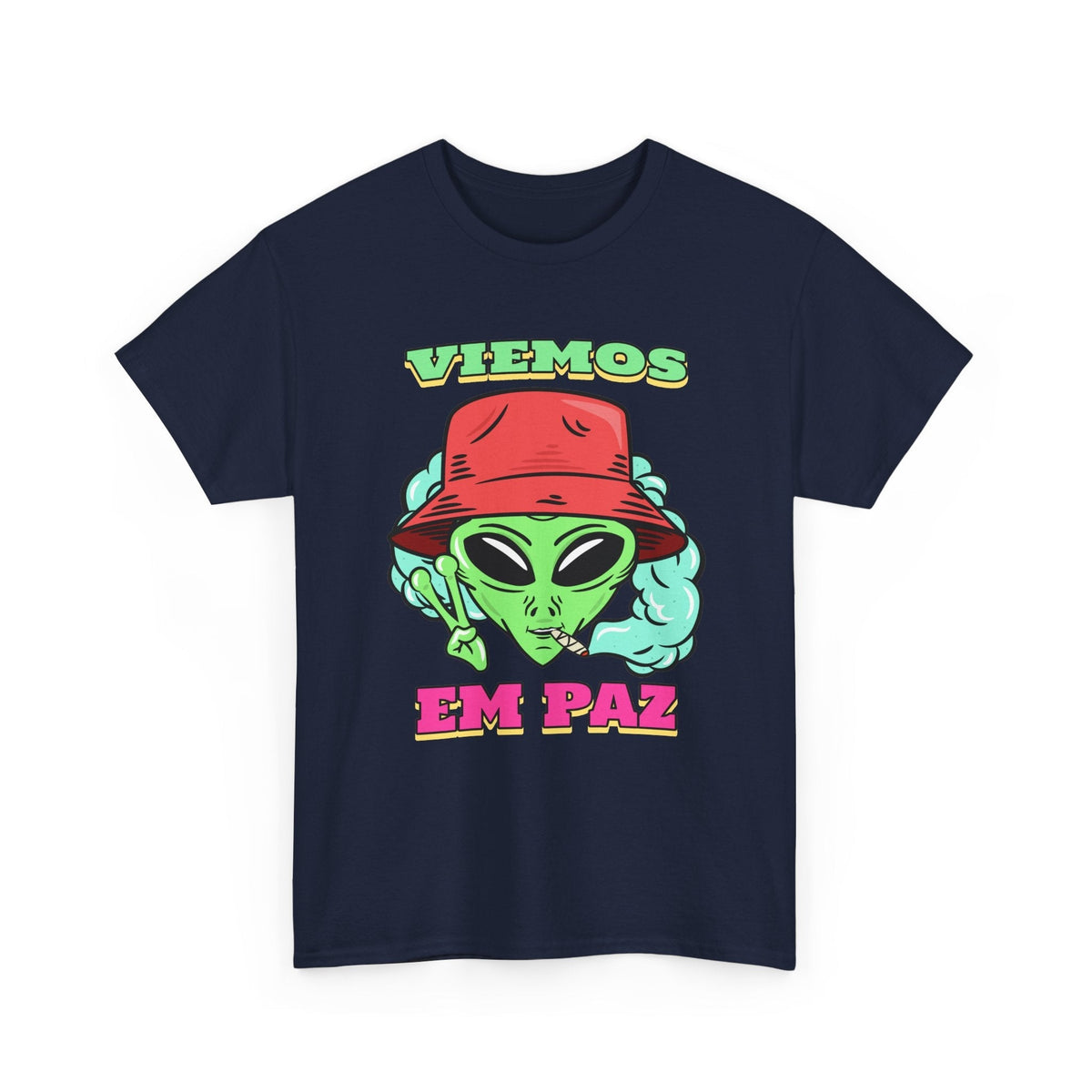 T-Shirt Veniamo in Pace – Design Alieno UFO Retrò