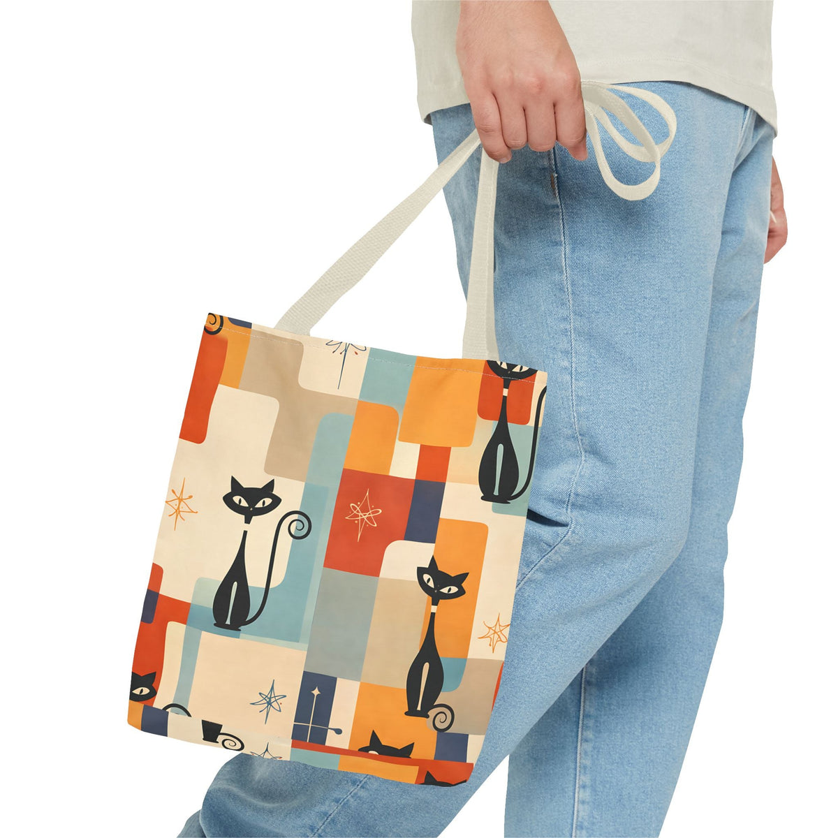 Borsa in tessuto Gatti Retrò – Design Vintage Colorato