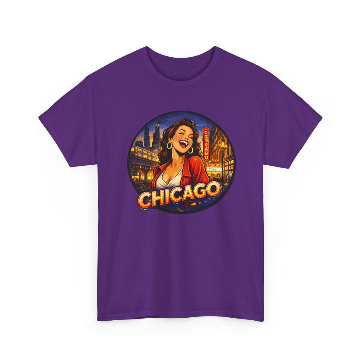 T-Shirt Skyline di Chicago – Design Città Vintage