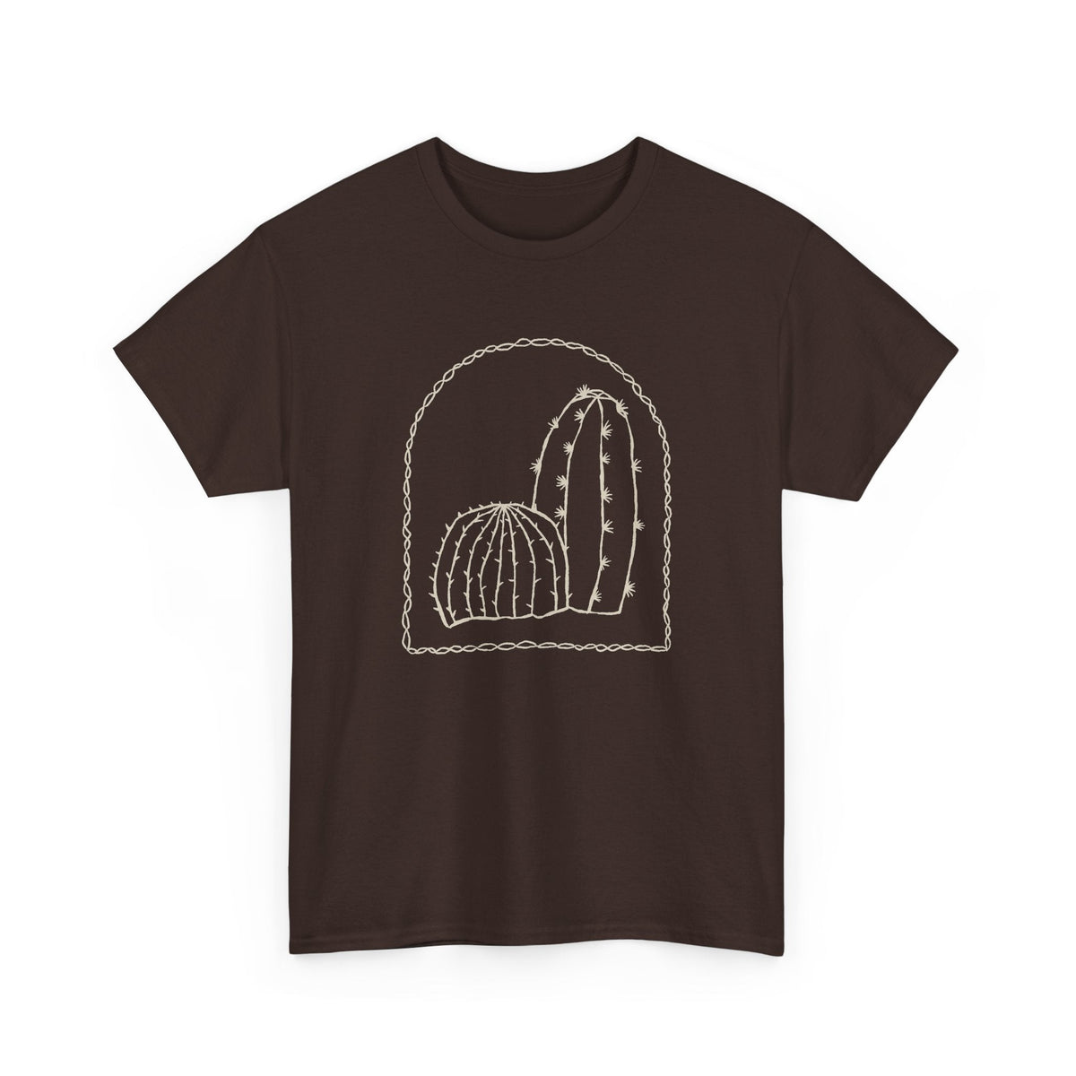 T-Shirt Cactus Minimal – Design Deserto Line Art