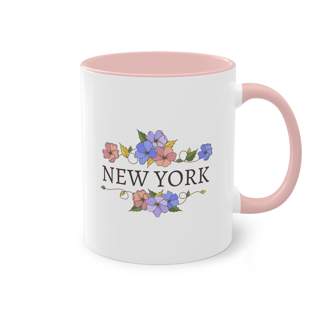 Tazza New York Floreale – Tazza Rosa Bicolore 330 ml