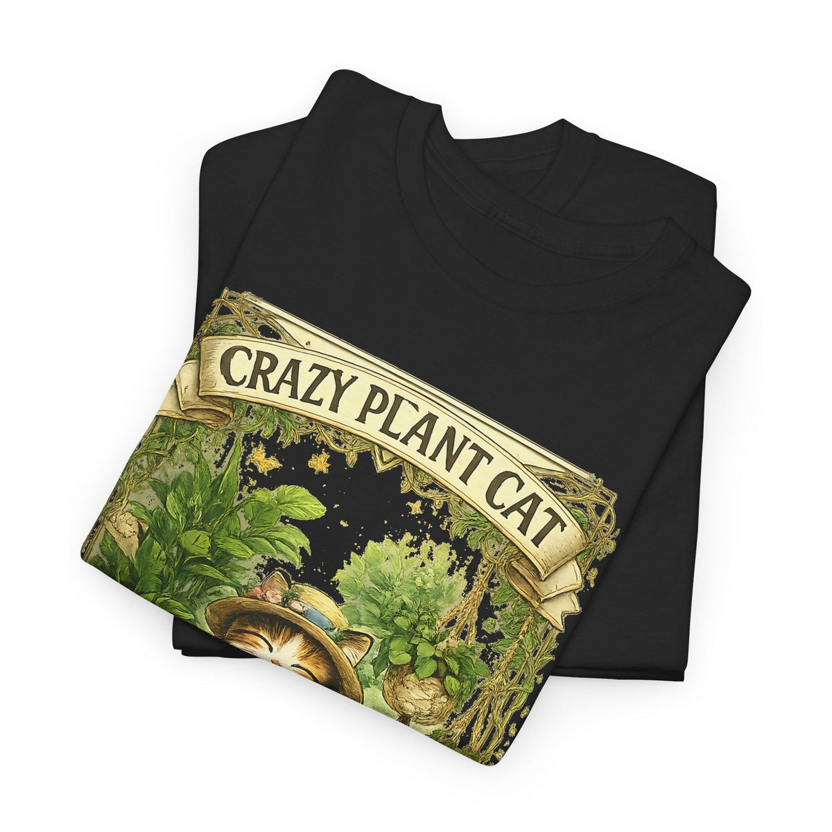 T-Shirt Gatto e Piante – Design Divertente