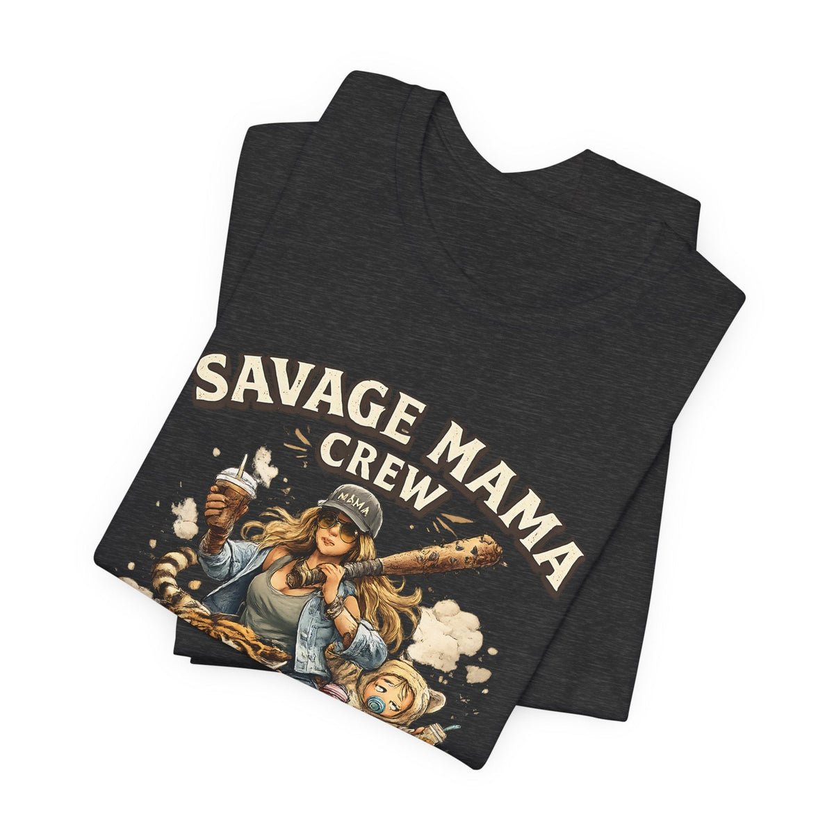 Savage Mama Crew T-Shirt divertente Mama T-Shirt, Starke Mama Grafik-T-Shirt, regalo per coole Mamas