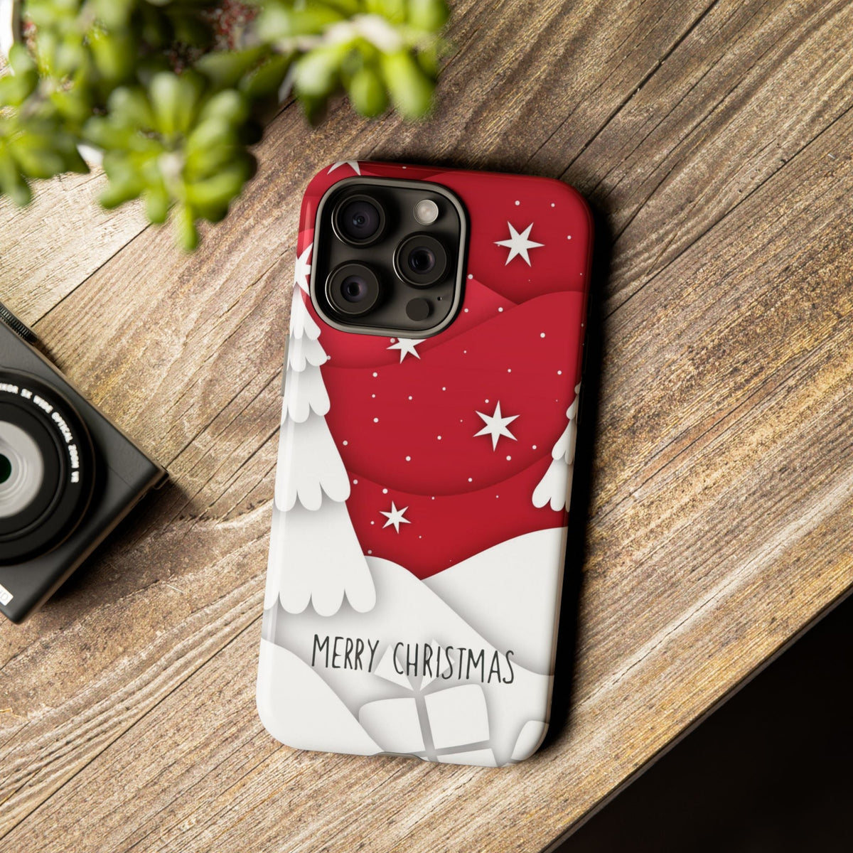 Frohe Weihnachten Cover per smartphone – Robuste festliche Cover per smartphone in Rosso & Bianco