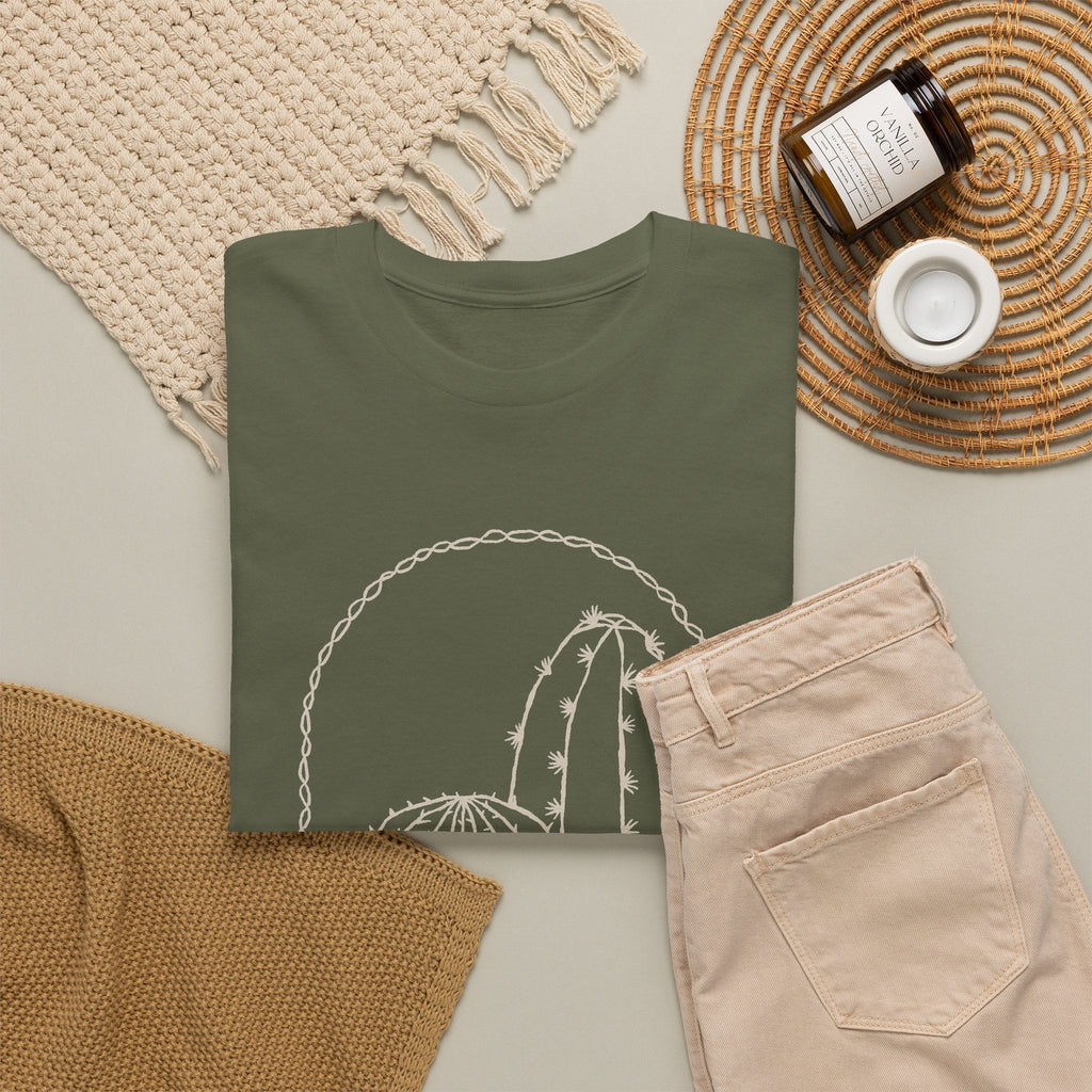T-Shirt Cactus Minimal – Design Deserto Line Art