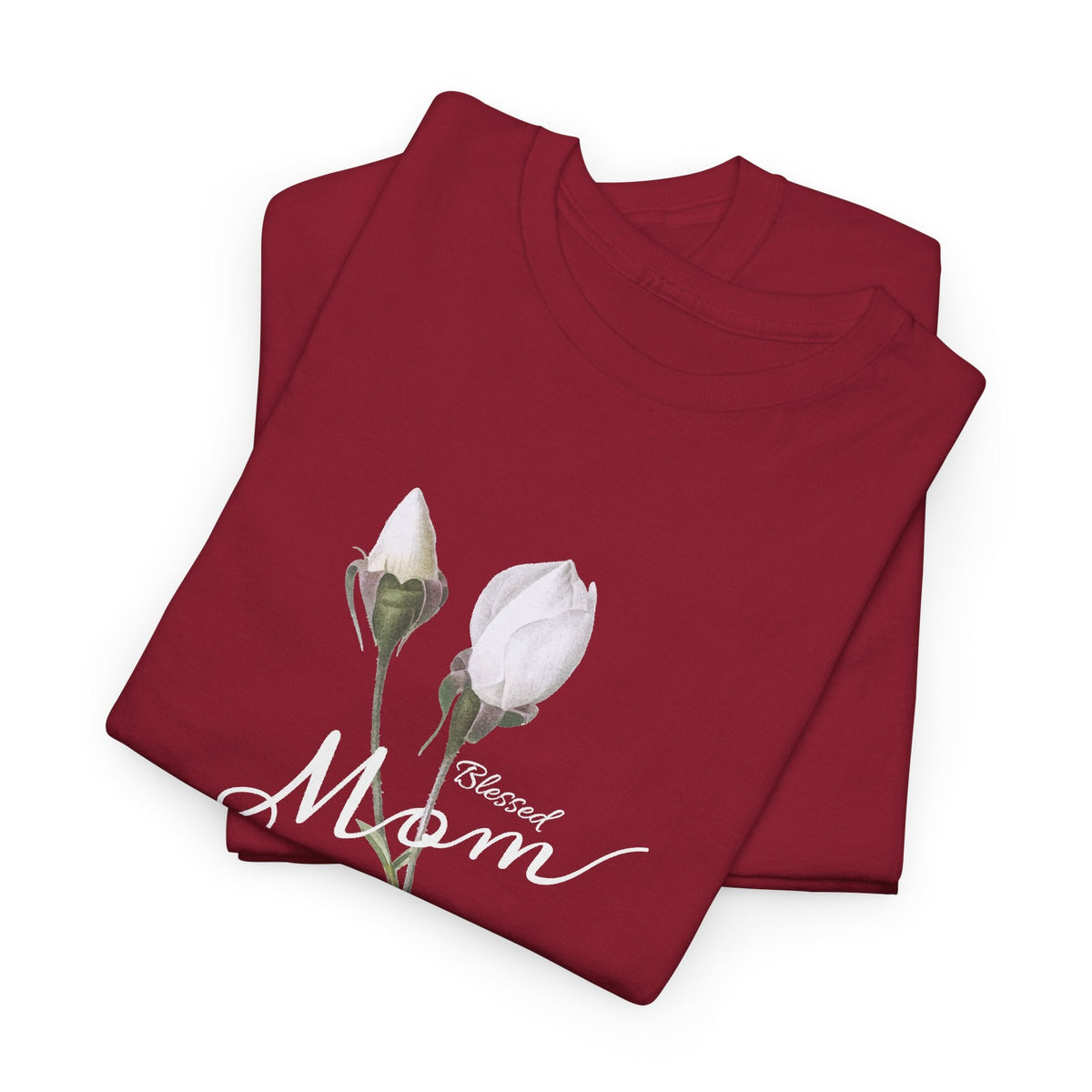 T-Shirt Mamma con Fiori – Design Minimalista