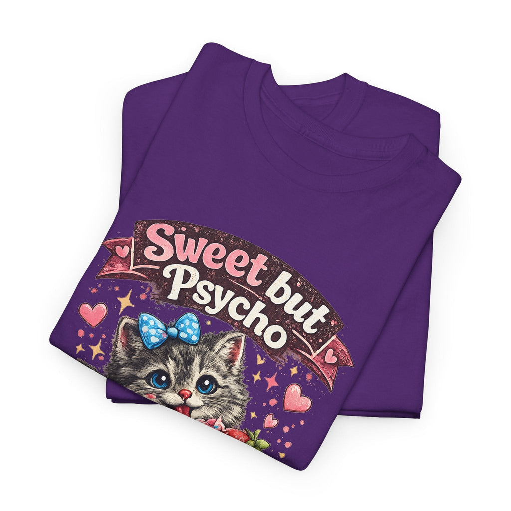 T-Shirt Dolce ma Pazzo – Gatto Kawaii Divertente