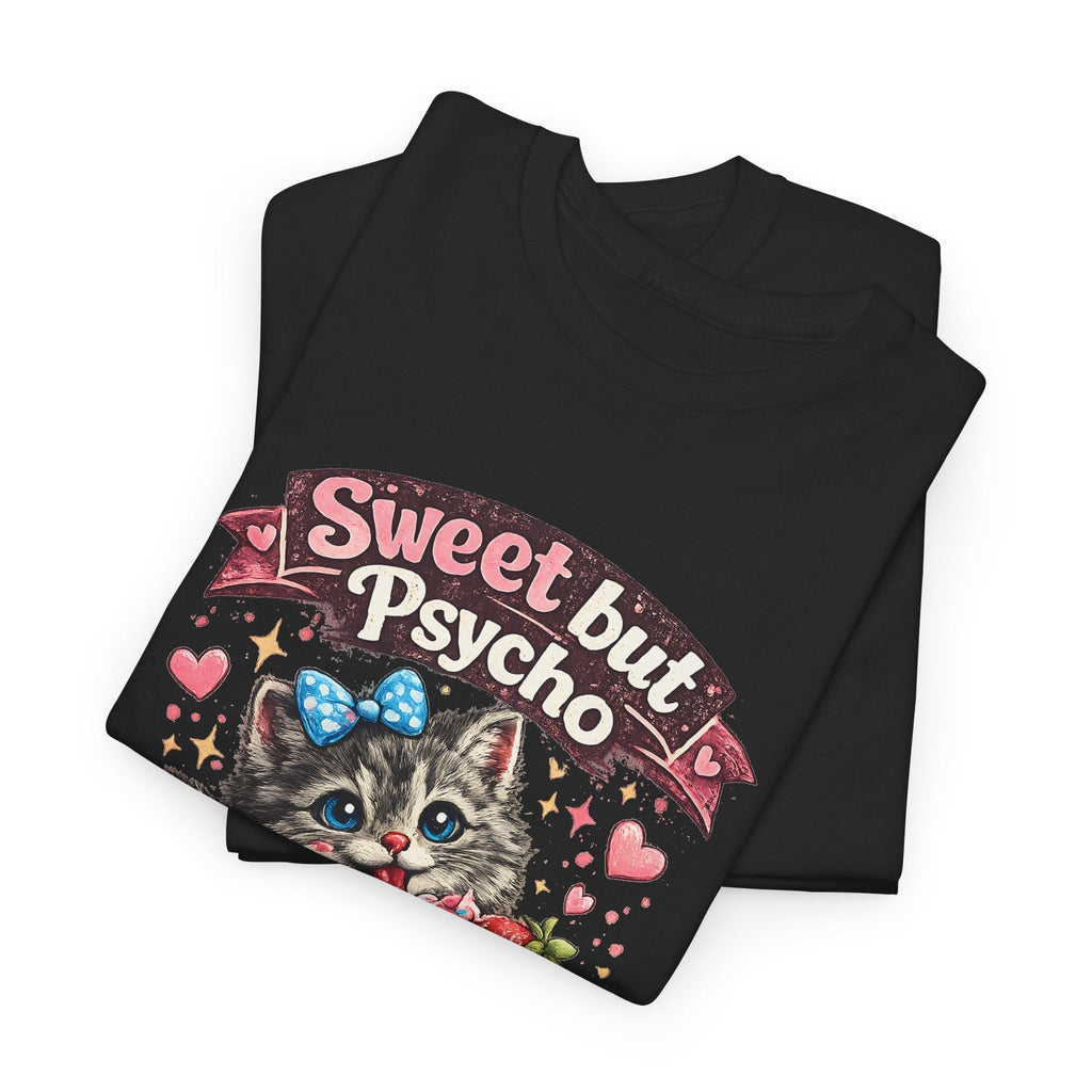 T-Shirt Dolce ma Pazzo – Gatto Kawaii Divertente