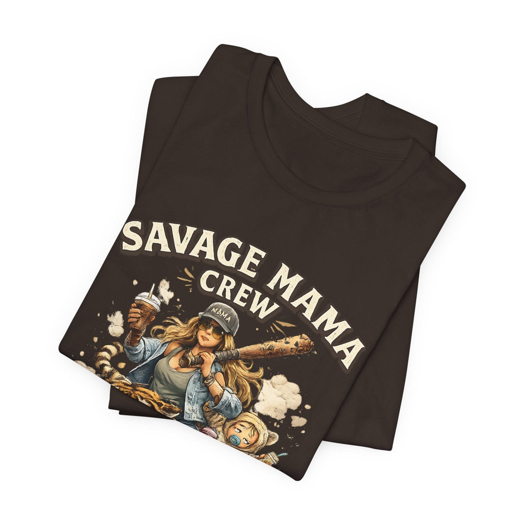 Savage Mama Crew T-Shirt divertente Mama T-Shirt, Starke Mama Grafik-T-Shirt, regalo per coole Mamas