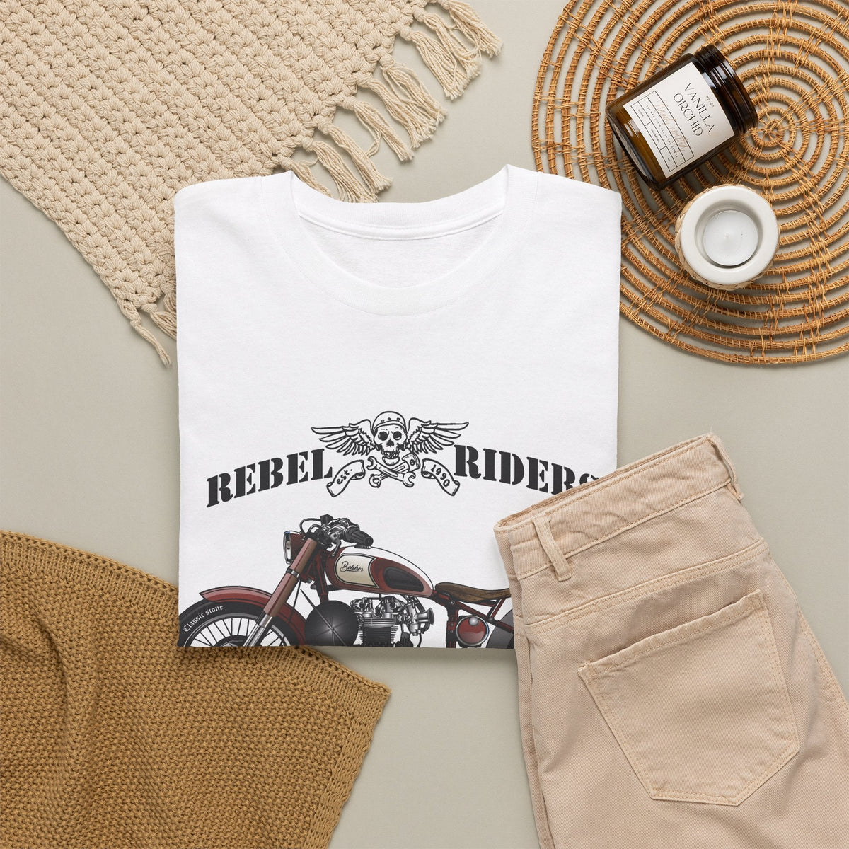 T-Shirt Rebel Riders – Design Moto Biker Vintage