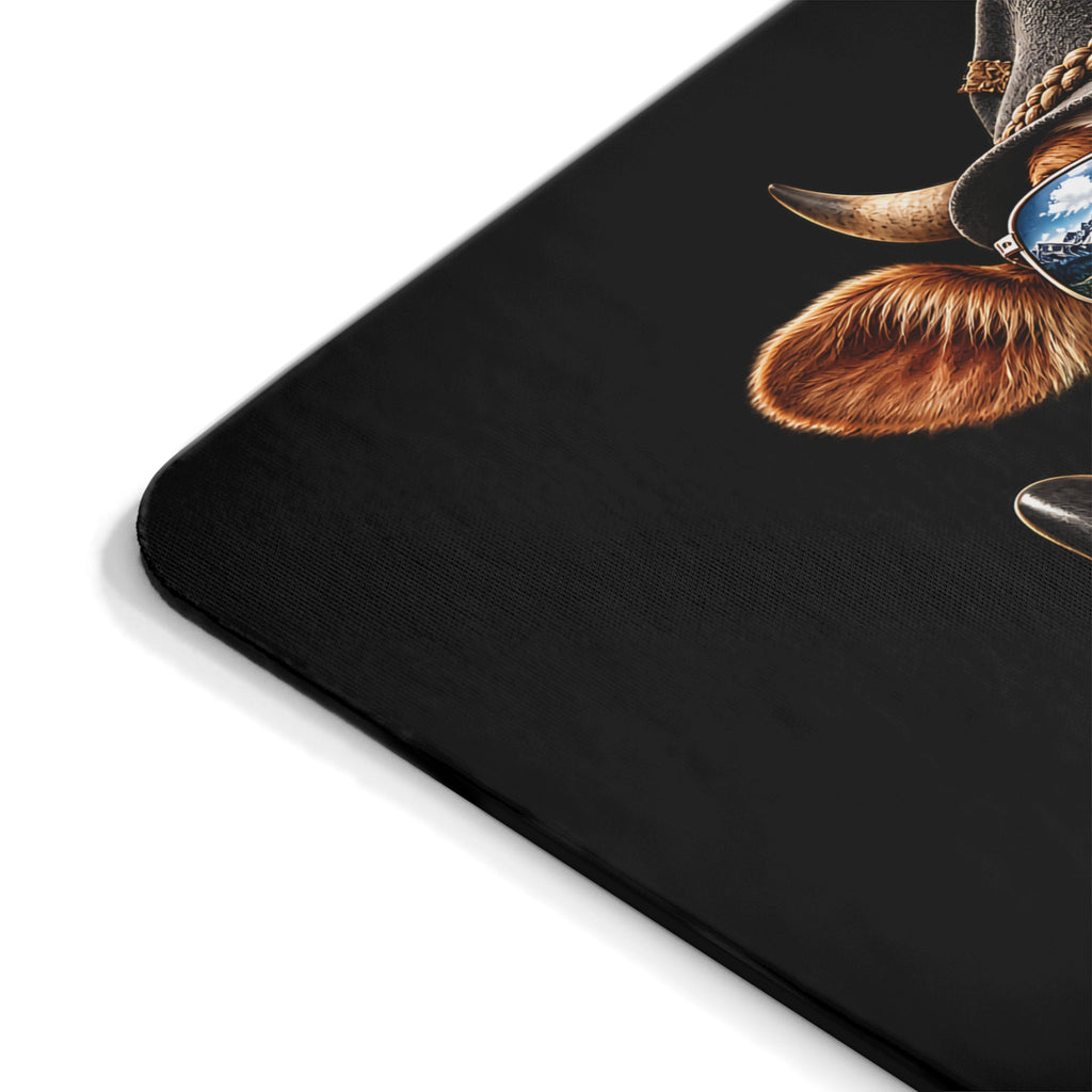 Moin Mousepad – divertente Kuh con Bier – Mousepad von MALUX, 23,2 × 19,4 cm