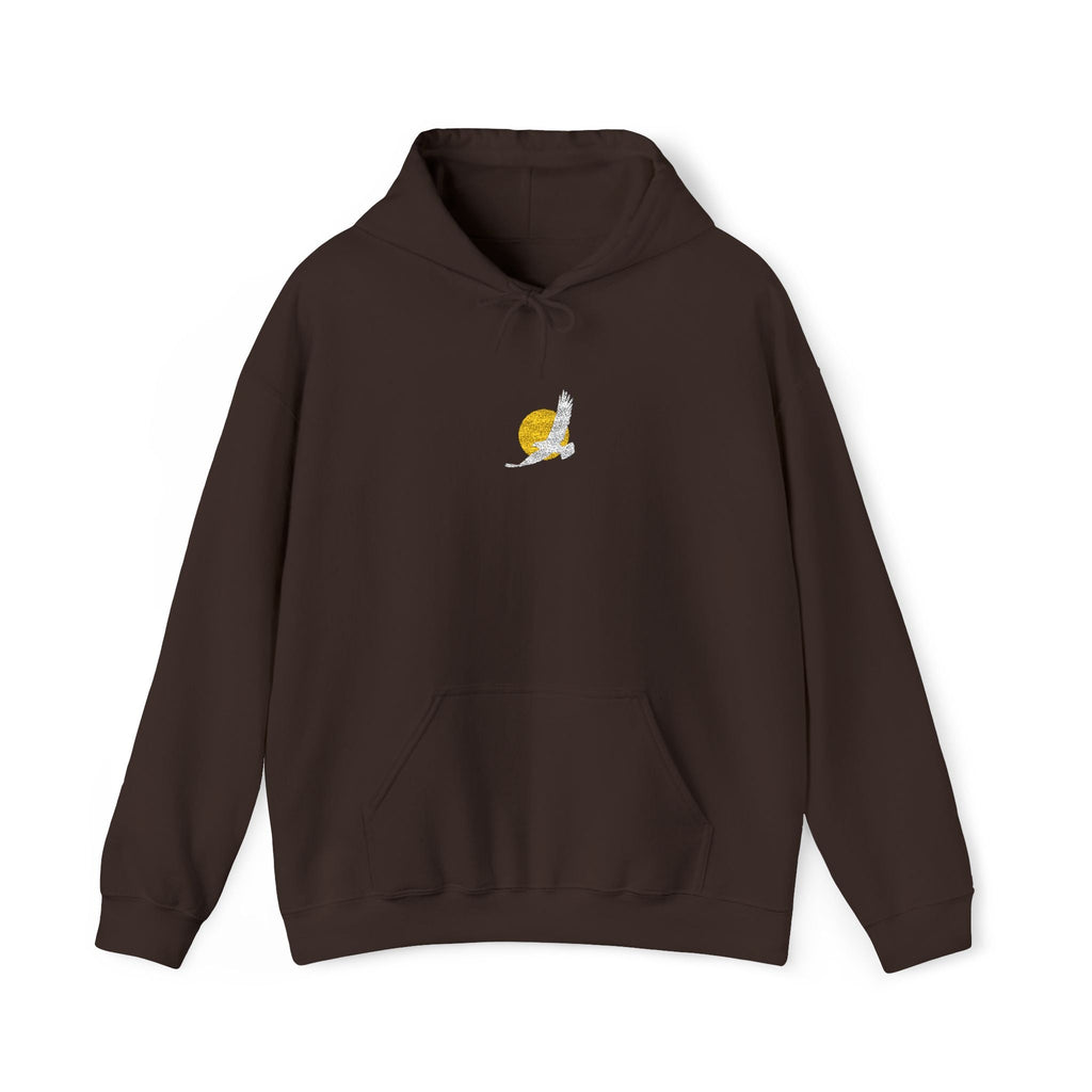 Embroidered Eagle Sun Minimal Hoodie – MALUX