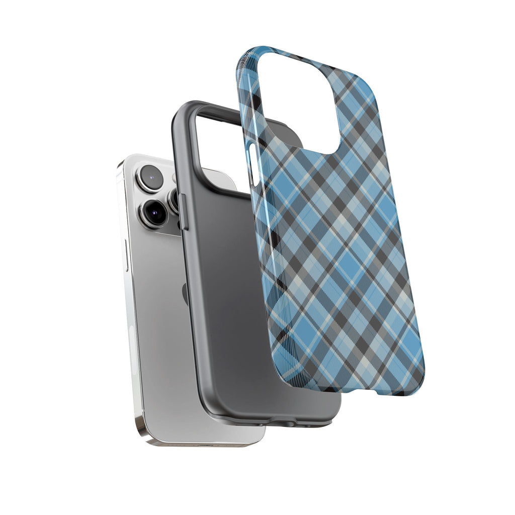 Azzurroes Karo Cover per smartphone – Cover robusta con klassischem Tartan