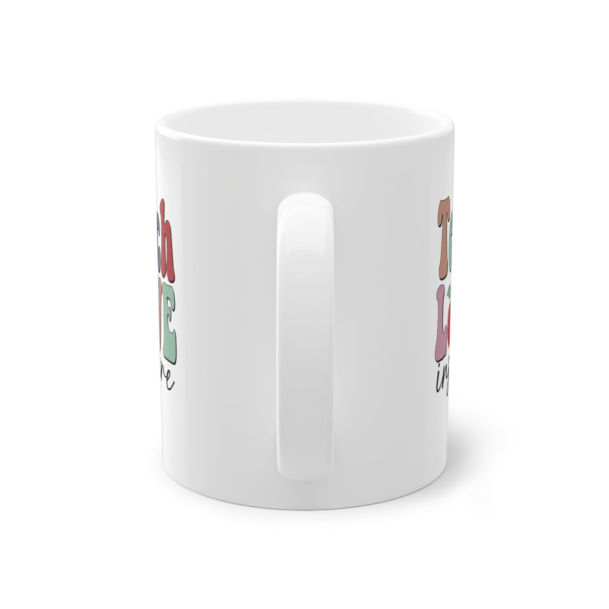 Tazza per Maestra “Teach Love Inspire” – Mela Colorata 330 ml