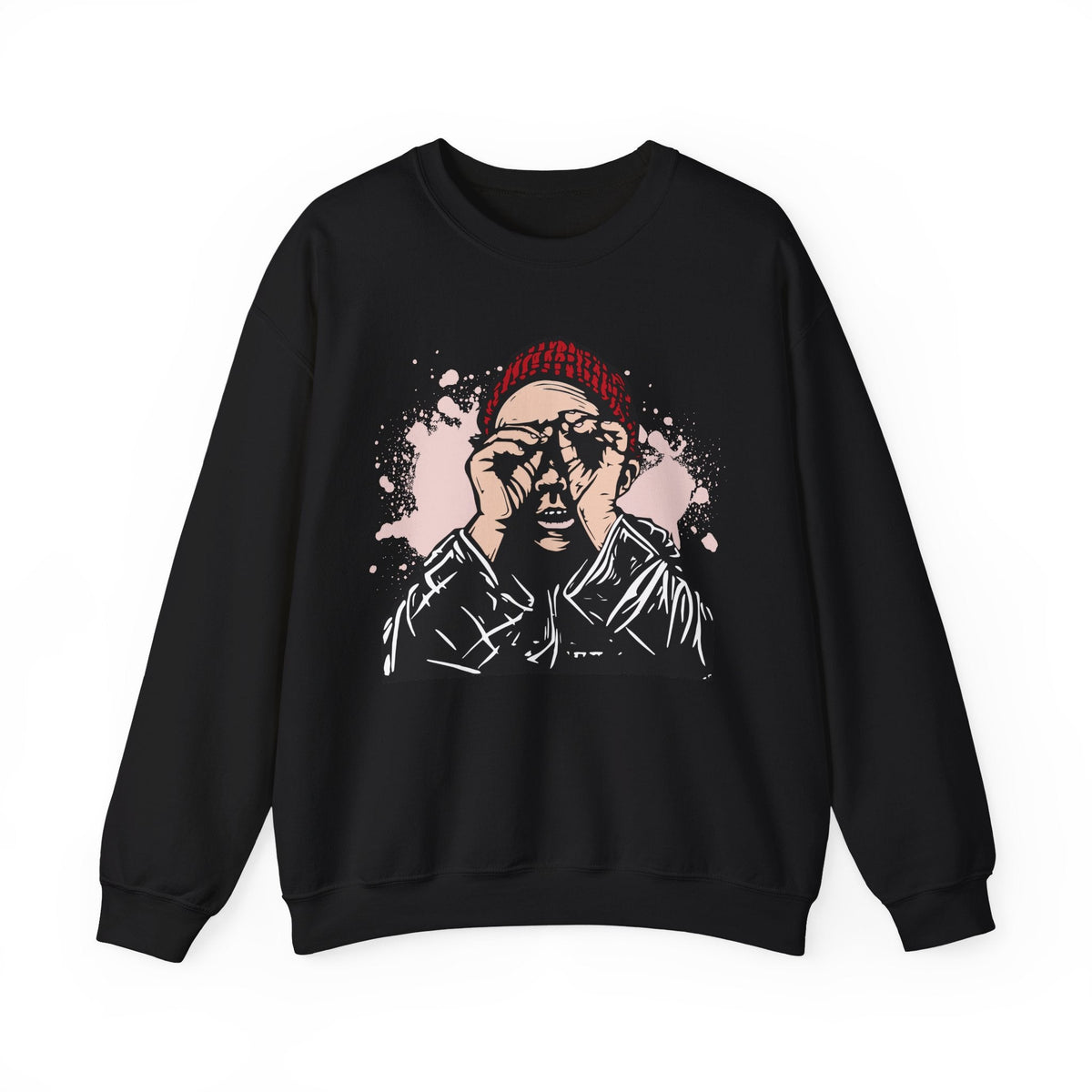 Beanie Portrait Sweatshirt – Sweatshirt von MALUX