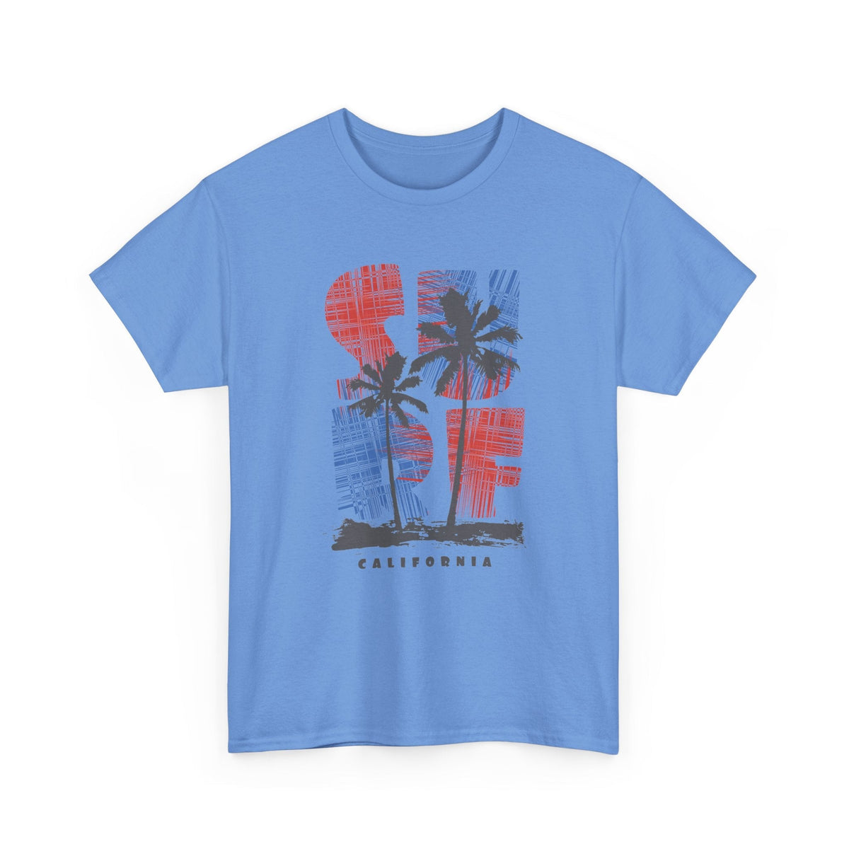 T-Shirt California Surf – Tavola da Surf e Palme Retrò