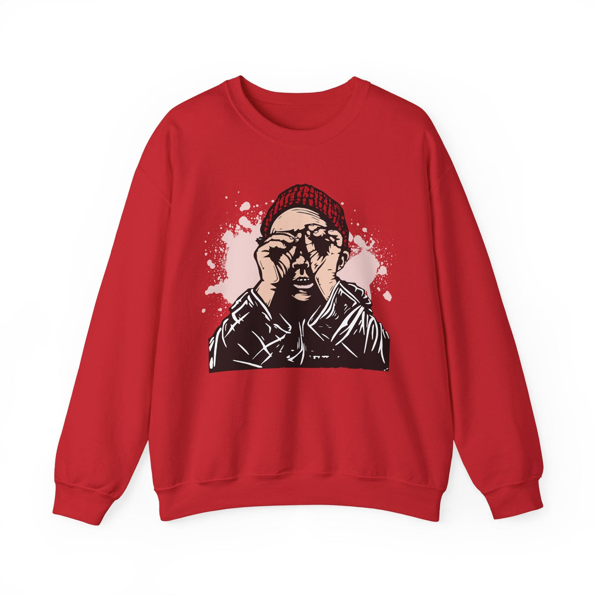 Beanie Portrait Sweatshirt – Sweatshirt von MALUX
