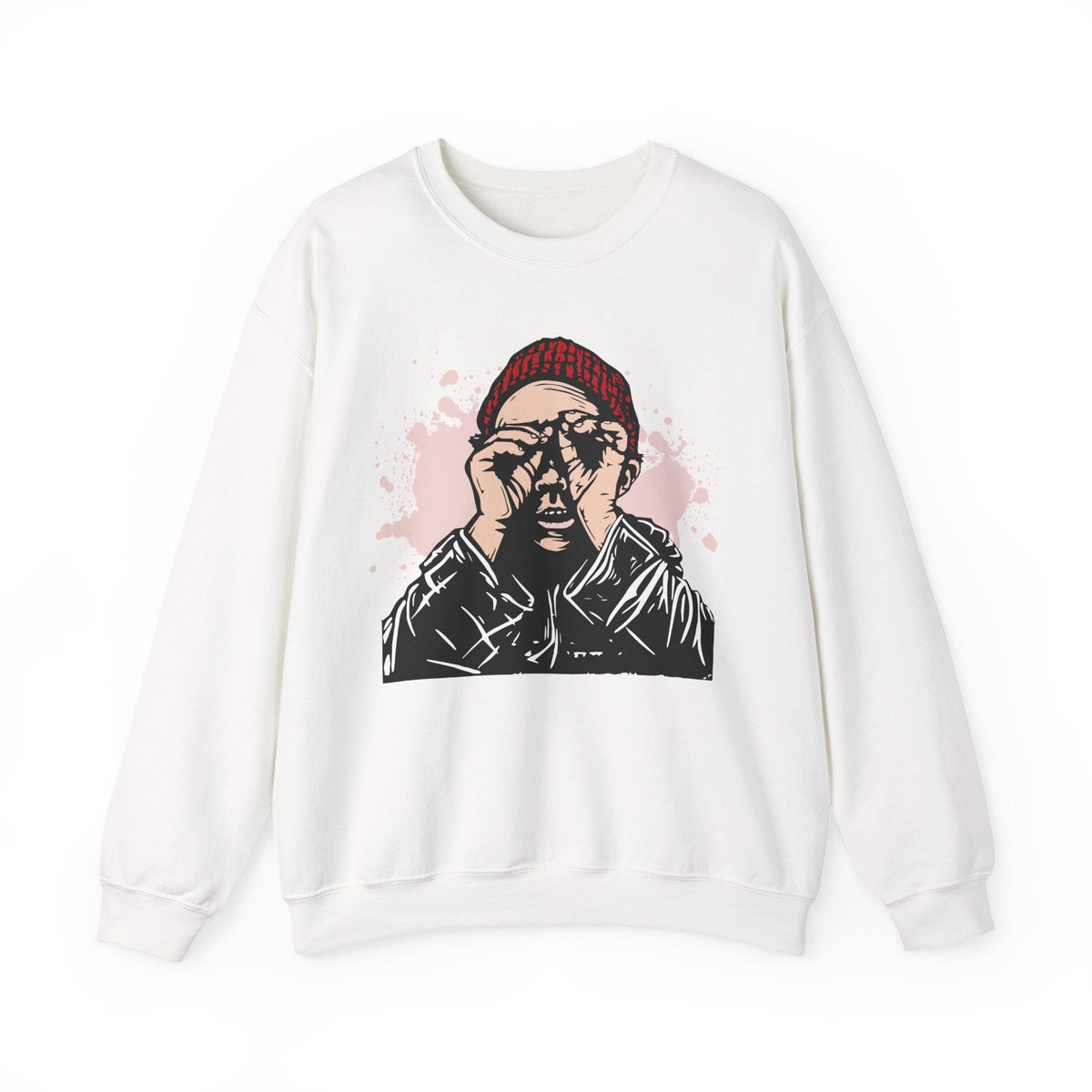 Beanie Portrait Sweatshirt – Sweatshirt von MALUX