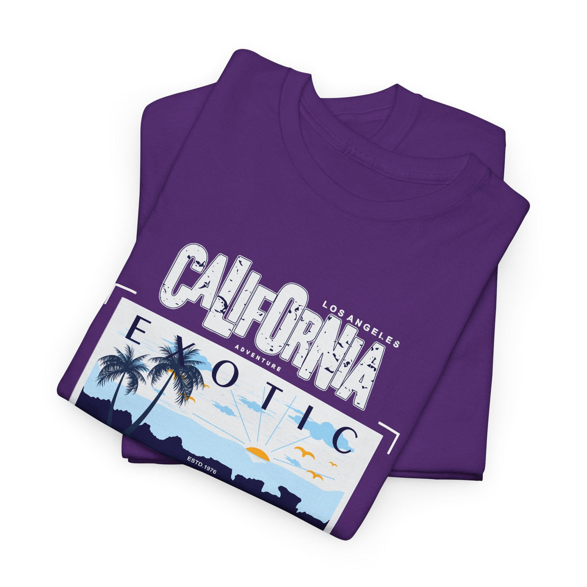 T-Shirt Spiaggia della California – Tramonto e Costa