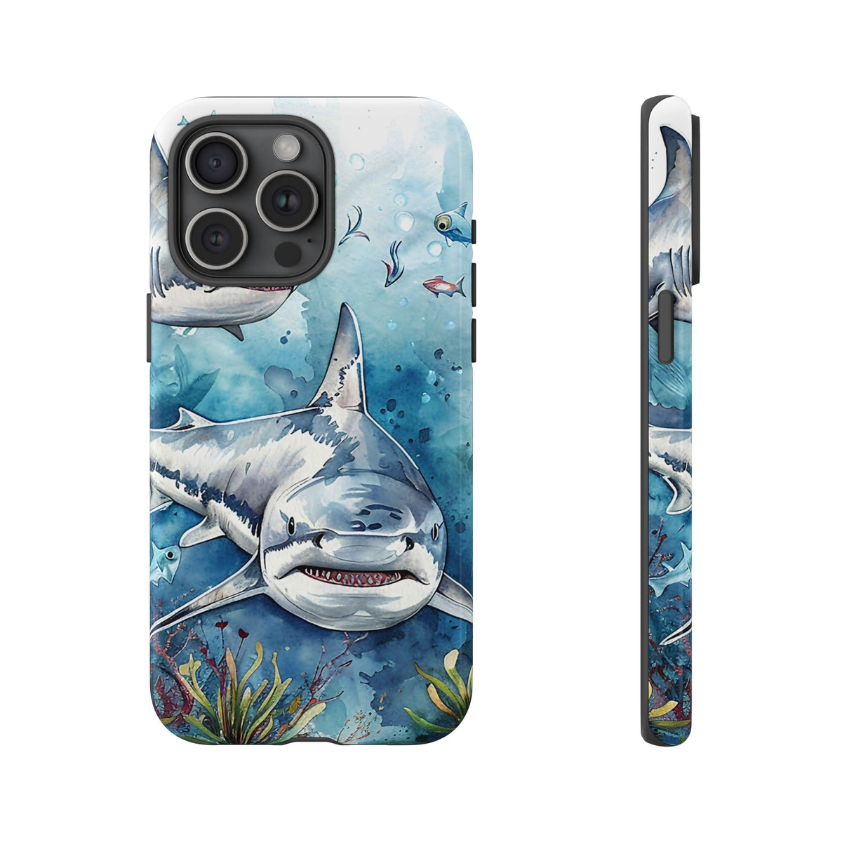 Biancoer Hai Cover robusta – Aquarell-Meeresdesign
