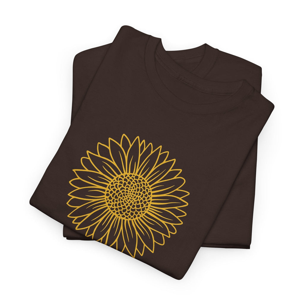 T-Shirt Girasole Minimal – Design Floreale Line Art